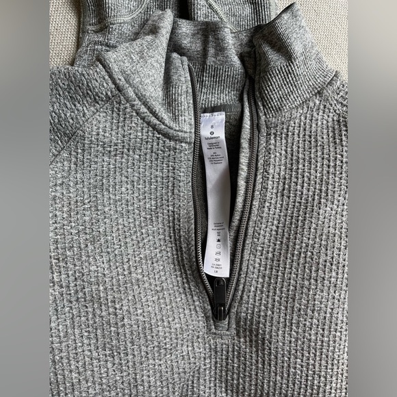 Lululemon Engineered Warmth Graphite Grey 1/2 Zip Pullover & Joggers Set Size 8 - Picture 5 of 14